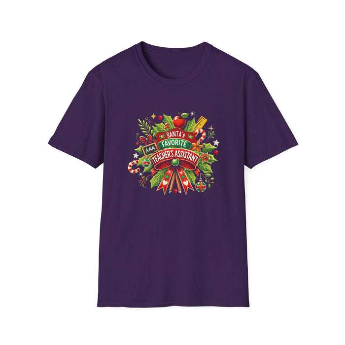 Santa's Favorite Teacher's Assistant - Spreading Holiday Cheer in the Classroom! 🎅🎄 Unisex Tee 🍎🎅 - Whippie's