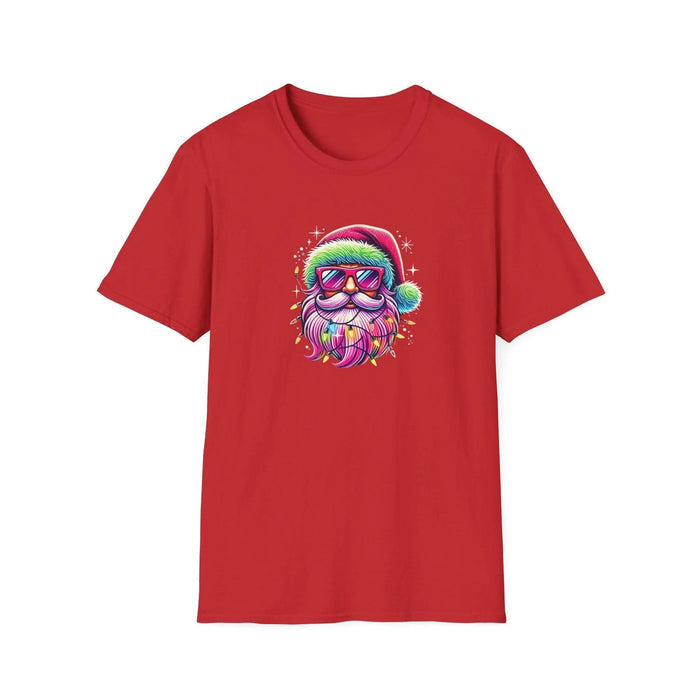 Shine Bright Like Santa! 🎅🎄🌈✨ - Unisex Softstyle T-shirt - Whippie's