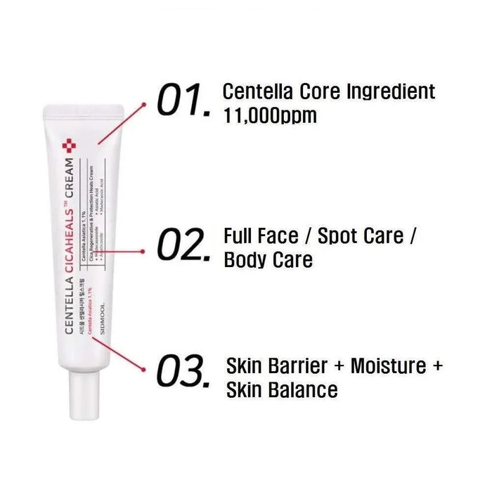 [SIDMOOL] Centella Cicaheals Cream 35g - Ballagrio