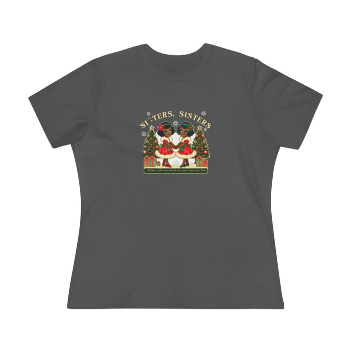 Sisters, Sisters (Black Sisters) - There Were Never Such Devoted Sisters! 👭🏿🎄 - Women's Softstyle Tee - Whippie's