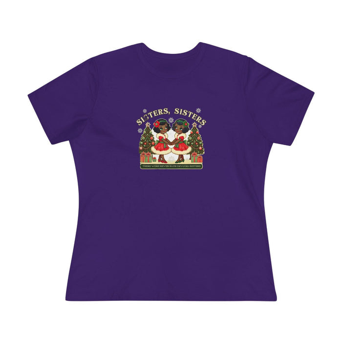Sisters, Sisters (Black Sisters) - There Were Never Such Devoted Sisters! 👭🏿🎄 - Women's Softstyle Tee - Whippie's
