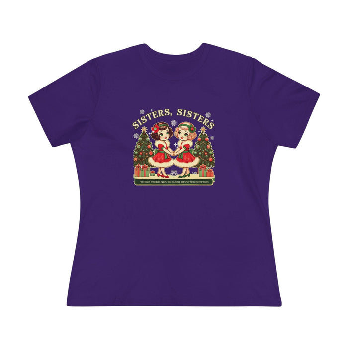 Sisters, Sisters (Blonde & Brunette Sisters) There Were Never Such Devoted Sisters! 👭🏻‍🤝‍👭🏼🎄 - Women's Softstyle Tee - Whippie's
