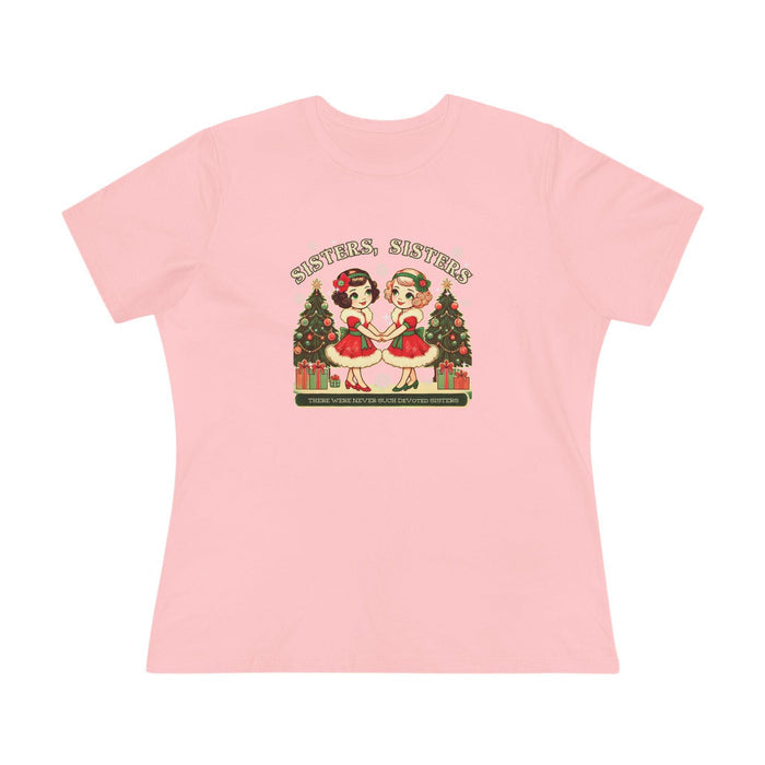 Sisters, Sisters (Blonde & Brunette Sisters) There Were Never Such Devoted Sisters! 👭🏻‍🤝‍👭🏼🎄 - Women's Softstyle Tee - Whippie's