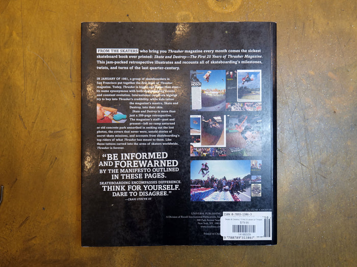 Skate & Destroy First 25 Years Of Thrasher Vintage Book