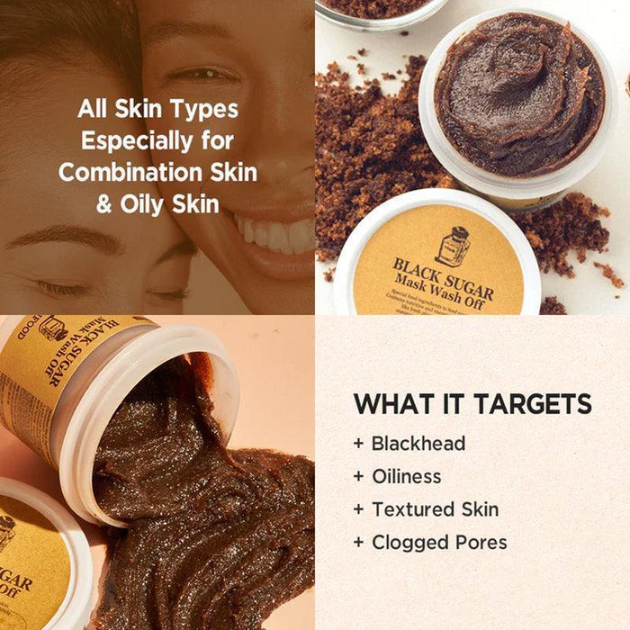 [SKINFOOD] Black Sugar Mask Wash Off 120g SKINFOOD