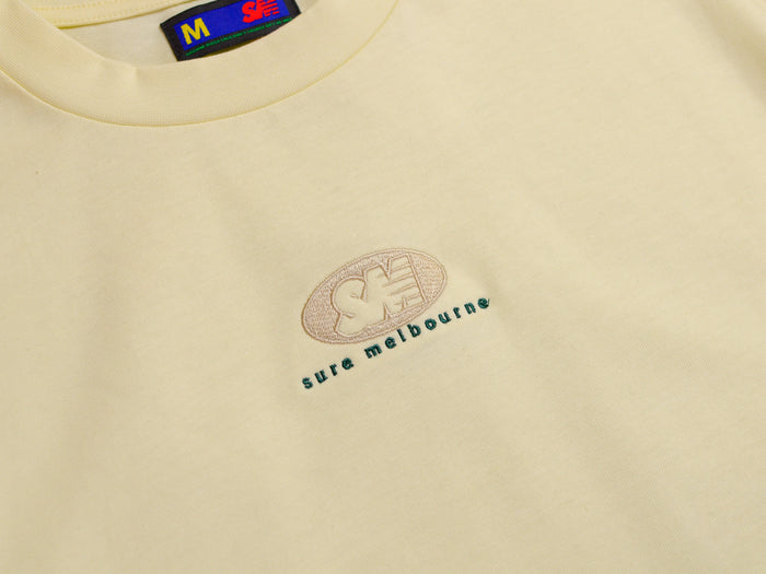 SM Oval Heavyweight Embroidered T-Shirt - Butter