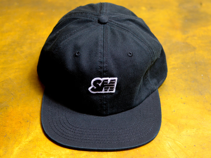 SM Patch 6 Panel Flat Brim Cap - Black