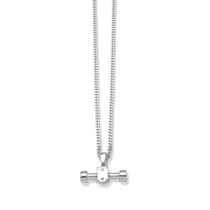 Small Truck Necklace - Sterling Silver 55 cm Curb Chain w/ Small Truck Pendant