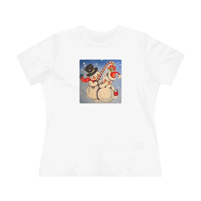 Snow Couple Mistletoe - Women's Softstyle Tee - Whippie's