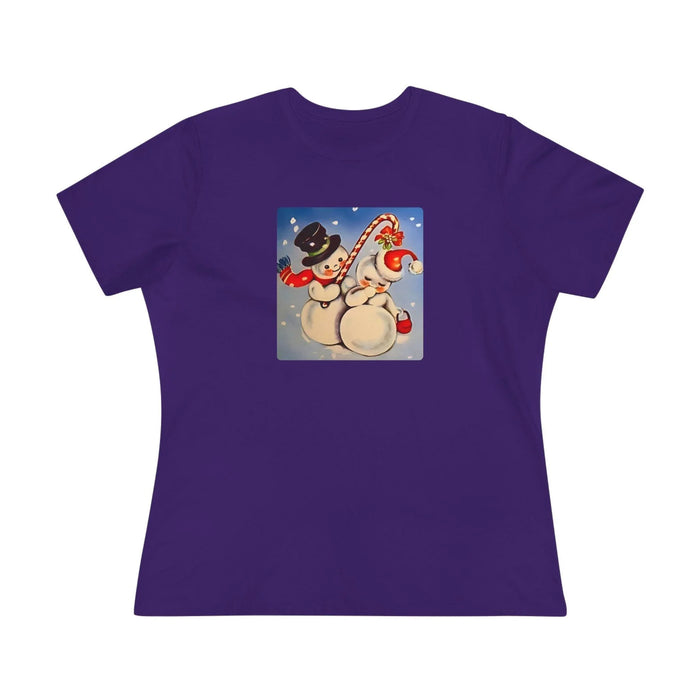 Snow Couple Mistletoe - Women's Softstyle Tee - Whippie's