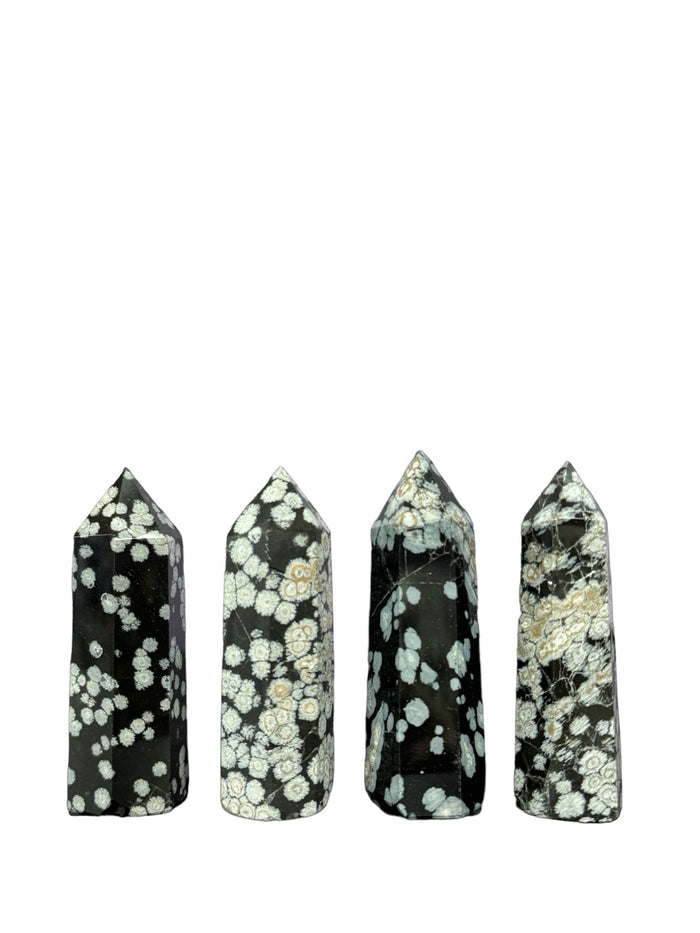 Snowflake Obsidian Tower - 2.5 - 3 Inch - Raven's Cauldron
