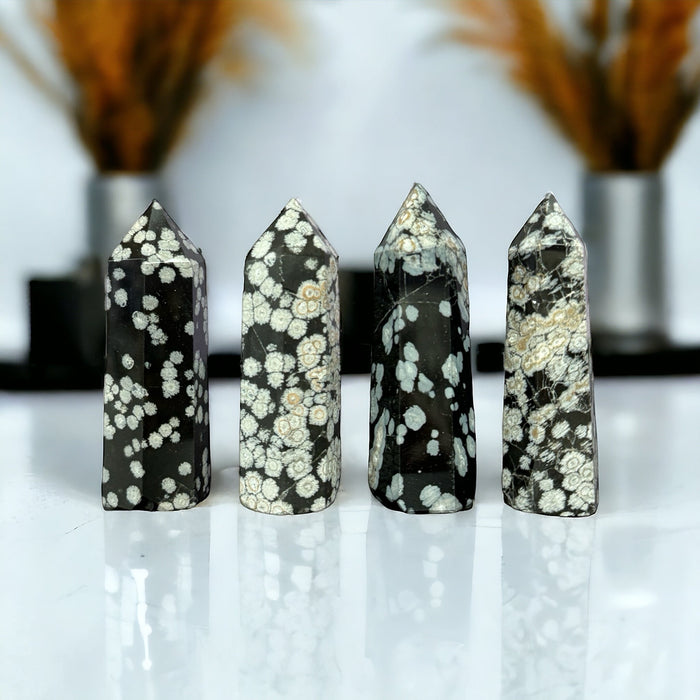 Snowflake Obsidian Tower - 2.5 - 3 Inch - Raven's Cauldron