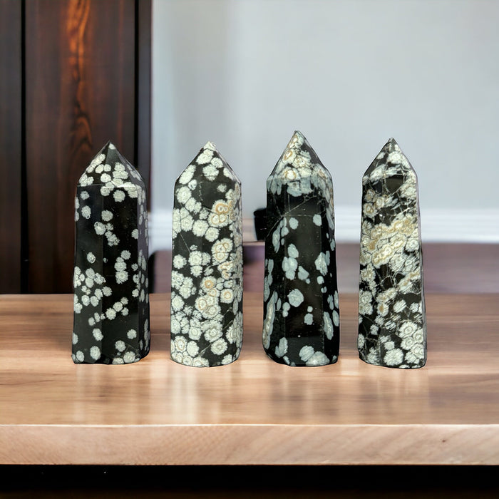 Snowflake Obsidian Tower - 2.5 - 3 Inch - Raven's Cauldron