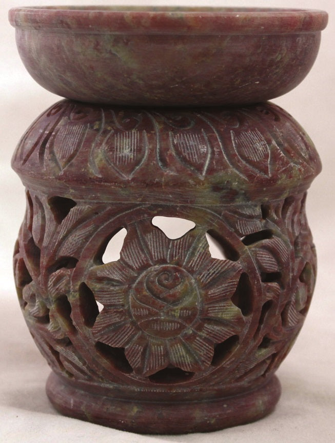 Soapstone Star Rose Aroma Lamp - Assorted