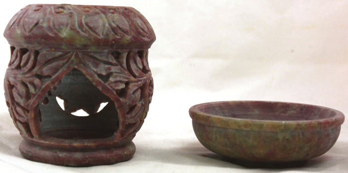 Soapstone Star Rose Aroma Lamp - Assorted