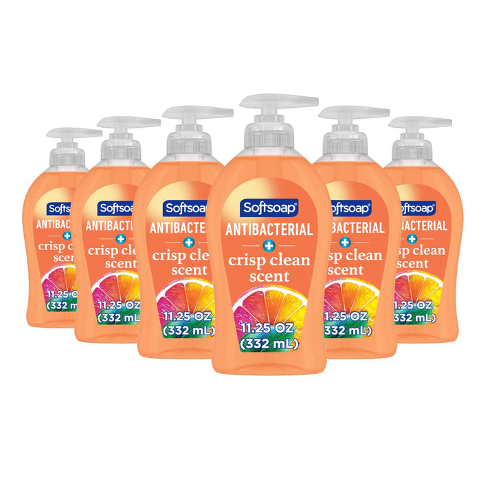 Softsoap Antibacterial Liquid Hand Soap, Crisp Clean Scent, 11.25 Oz Pump Bottle
