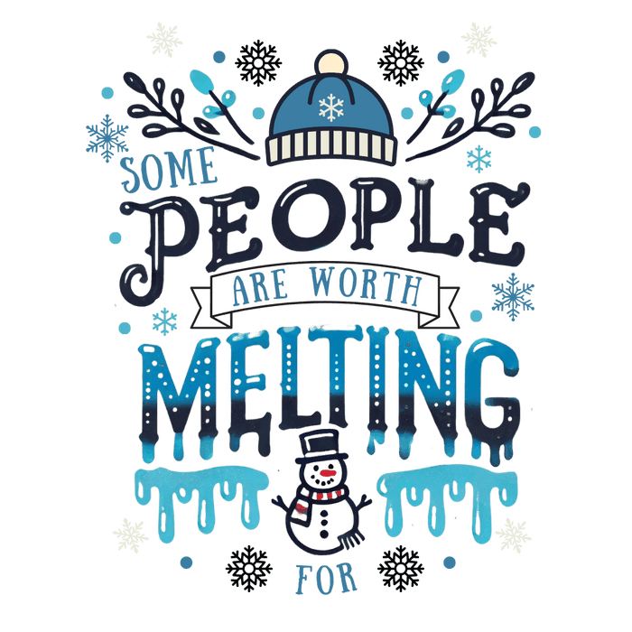 ☃️ Some People are Worth Melting For ❤️ Unisex Fleece Sweatshirt ✨ - Whippie's