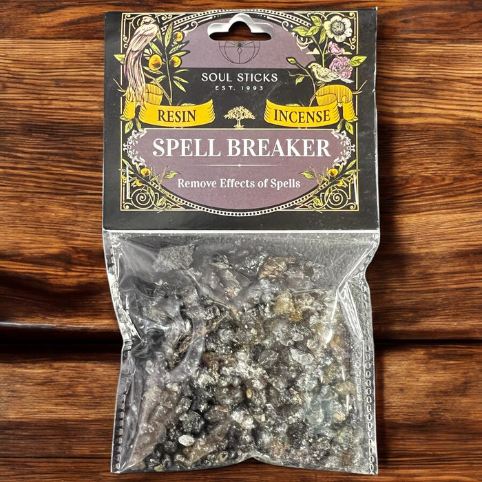 Soul Sticks Resin Incense Spell Breaker 1 oz 30 gram package – Made in India – Ritual incense for removing spells, negativity, and spiritual protection from Raven’s Cauldron, 6 N Sandusky St, Delaware, OH 43015
