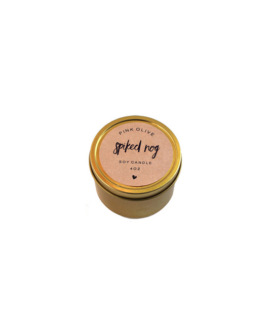 spiked nog mini soy candle