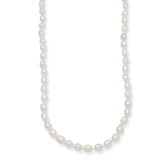 St. Clair Sterling Silver 6 mm Freshwater Pearl Necklace Chain - 50 cm length