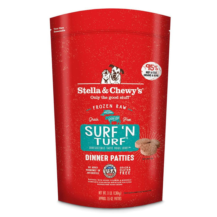 Stella & Chewy's Surf & Turf Dinner Patties Raw Frozen Dog Food