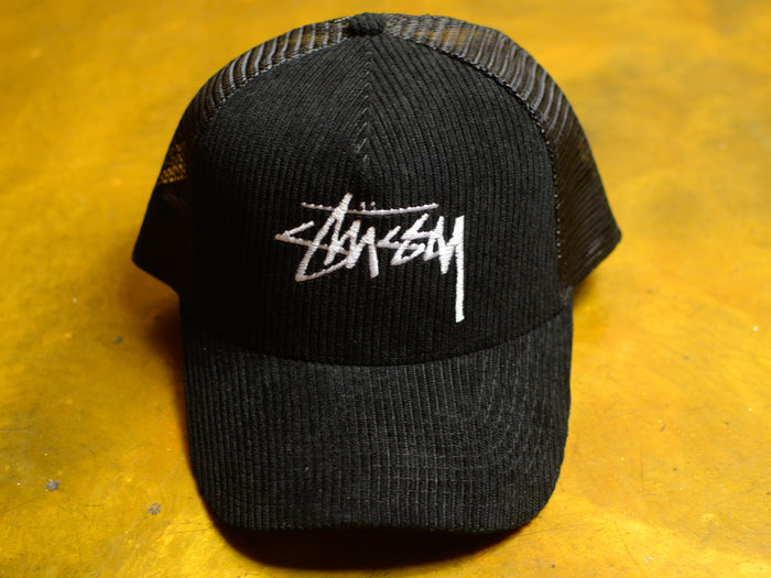 Stock Cord Trucker Cap - Black