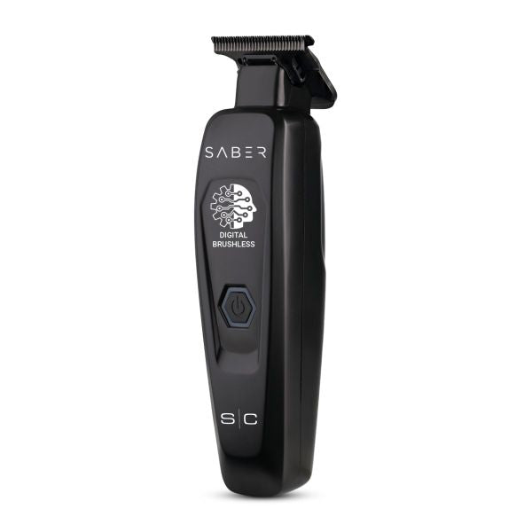Stylecraft Saber - Professional Full Metal Body Digital Brushless Motor Cordless Hair Trimmer - Black