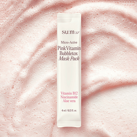 [Sum37] Micro-Active Pink Vitamin Bubbletox Mask Pack 4ml*14EA - Ballagrio