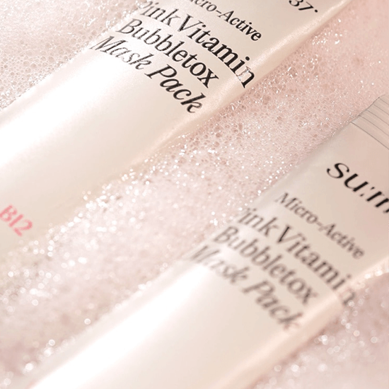 [Sum37] Micro-Active Pink Vitamin Bubbletox Mask Pack 4ml*14EA - Ballagrio