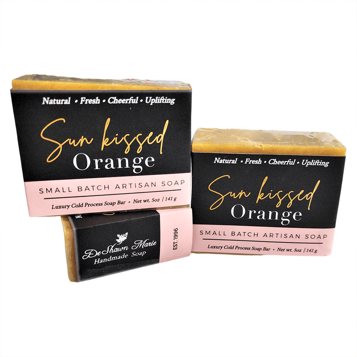 Sun Kissed Orange Soap Bar - Soap Boutique, handcrafted artisan soap bars with uplifting citrus fragrance.