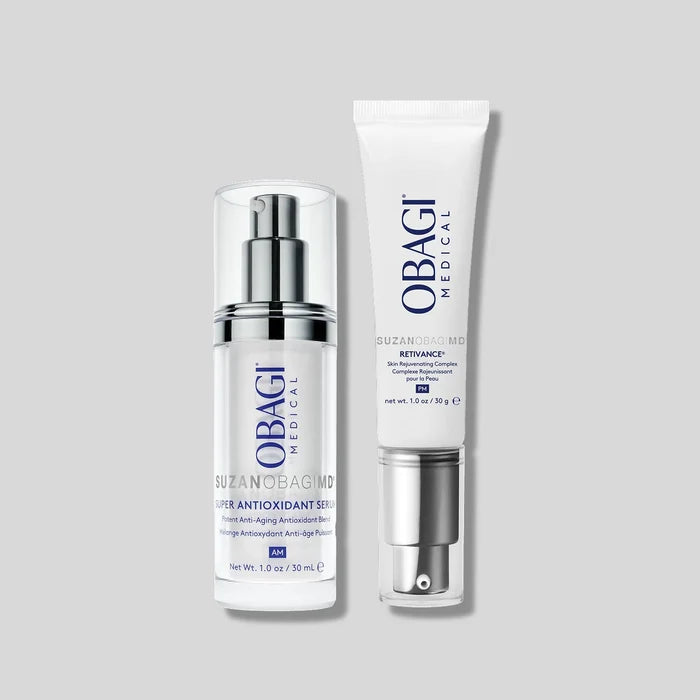 SUZANOBAGIMD SUPER ANTIOXIDANT SERUM AND RETIVANCE SKIN REJUVENATING COMPLEX DAY TO NIGHT DUO
