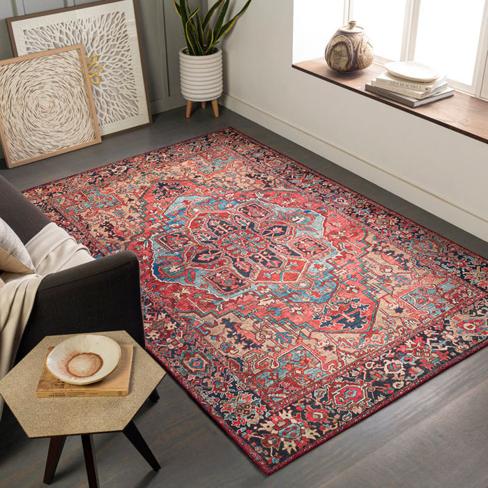 Tapis Fleckenstein Oriental Rouge vif/Beige/Bleu, rectangulaire, 2,74 m x 3,66 m