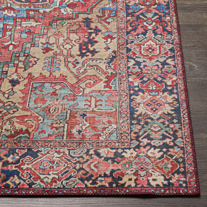 Tapis Fleckenstein Oriental Rouge vif/Beige/Bleu, rectangulaire, 2,74 m x 3,66 m