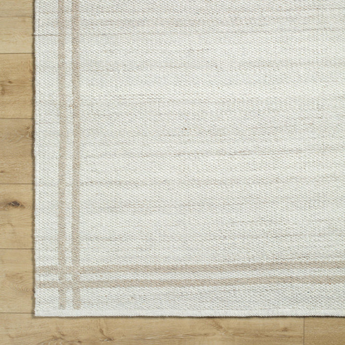 Tapis géométrique en laine Lavande, coloris ivoire/beige, 152 cm x 229 cm