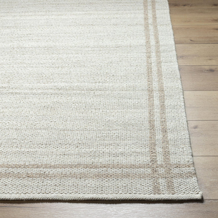Tapis géométrique en laine Lavande, coloris ivoire/beige, 152 cm x 229 cm