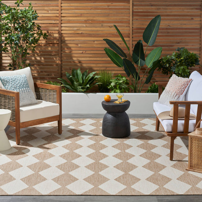 Tapis rectangulaire Positano pour intérieur/extérieur (5x7)