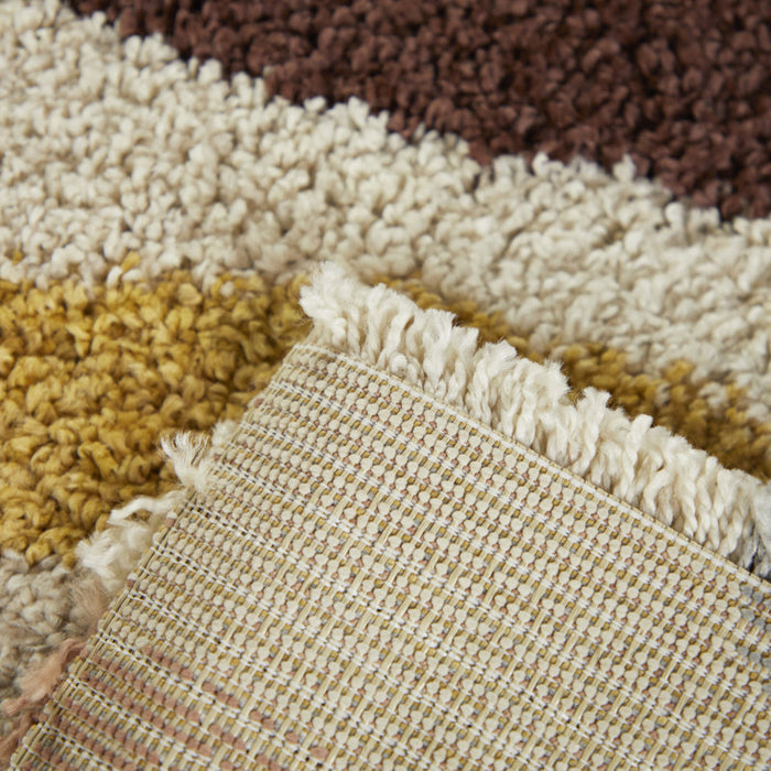 Tapis shaggy contemporain Edlow aux couleurs de l'arc-en-ciel, 160 cm x 213 cm