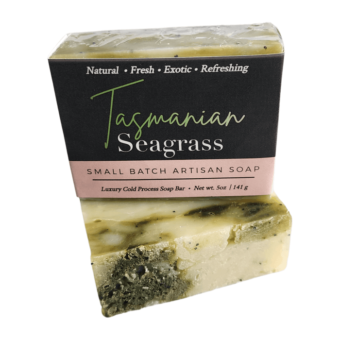 Tasmanian Seagrass Soap - Soap Boutique, handcrafted artisan soap bar in natural tones.