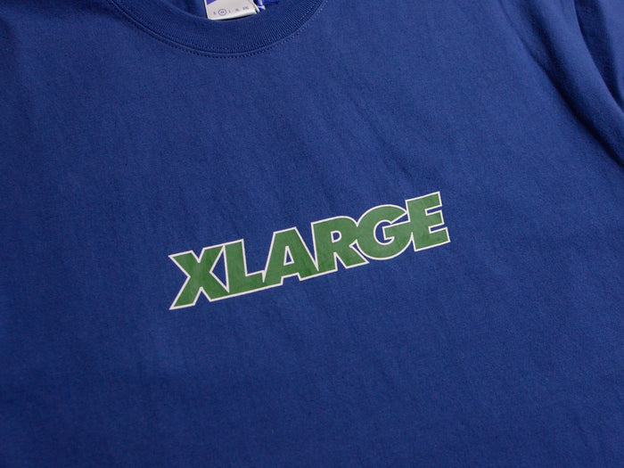 Text Logo T-Shirt - Navy/Green
