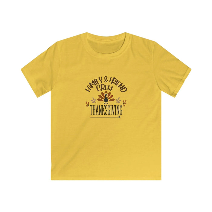 Thanksgiving Family & Friend Crew - Kids Softstyle Tee - Whippie's
