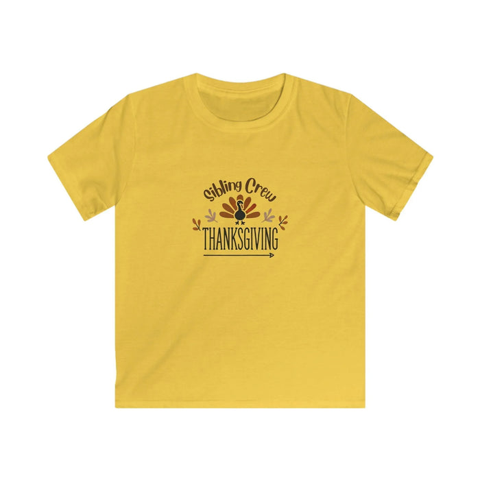 Thanksgiving Sibling Crew - Kids Softstyle Tee - Whippie's