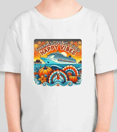 Thanksgiving Tides, Happy Vibes - Toddler Tee - Whippie's