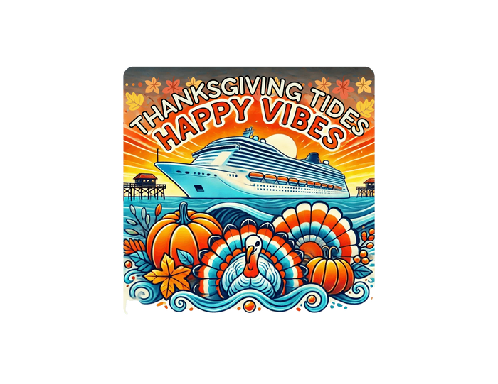 Thanksgiving Tides, Happy Vibes - Toddler Tee - Whippie's