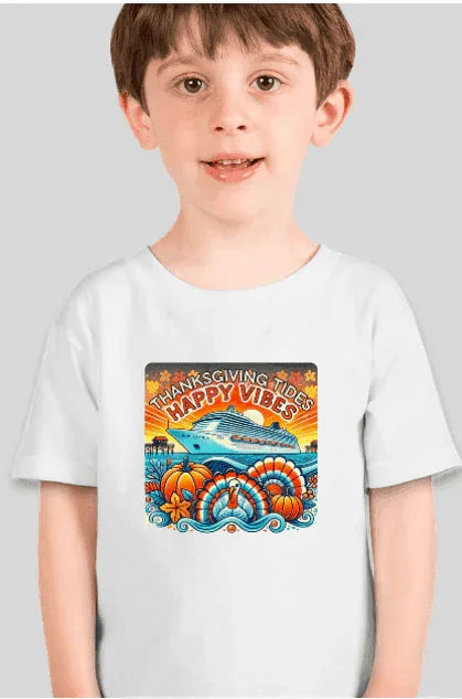 Thanksgiving Tides, Happy Vibes - Toddler Tee - Whippie's