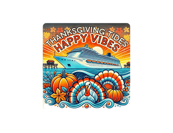 Thanksgiving Tides, Happy Vibes - Unisex T-Shirt - Whippie's