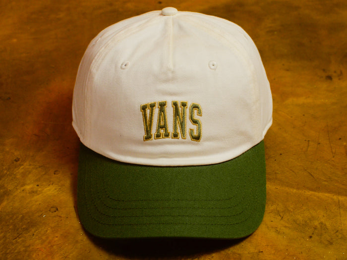 The Campus Cap - Marshmallow / Dark Green