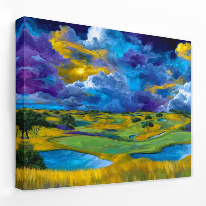 The Golden Fairway - Luxury Wall Art