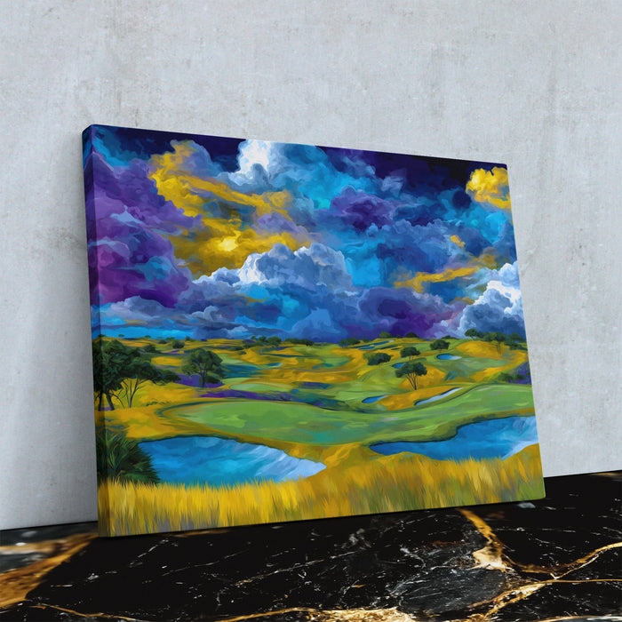 The Golden Fairway - Luxury Wall Art