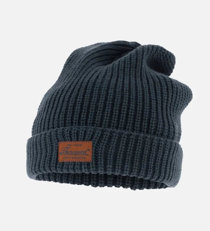 Thorogood Job-Fitted Knit Logo Patch Beanie Hats & Caps Thorogood Vintage Slate OS