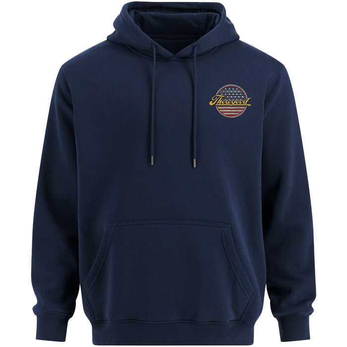 Thorogood Men's Freedom Eagle Pullover Hooded Sweatshirt Sweatshirts & Hoodies Thorogood Navy 2XL Reg